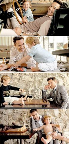 Robert and Exton Elias Downey’s photoshoot for Vanity Affair